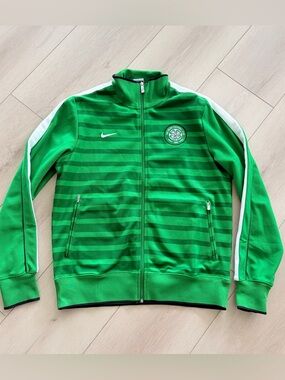 NIKE CELTIC AUTHENTIC Green FOOTBALL SOCCER TRACK JACKET Full Zip MENS LARGE
